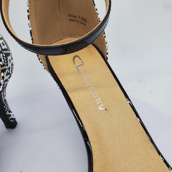 CL by Laundry Shoe Women 7.5 M Open Toe Ankle Strap Stiletto Heeled Pumps - Picture 5 of 10